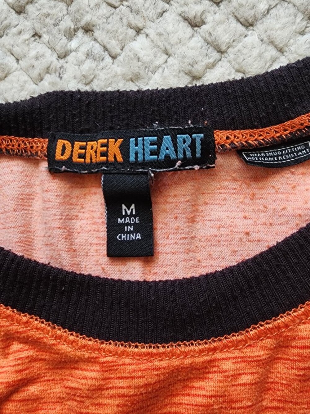 DEREK HEART Kids Orange Jack-o'-Lantern Long Sleeve Tee Size M - Picture 3 of 6
